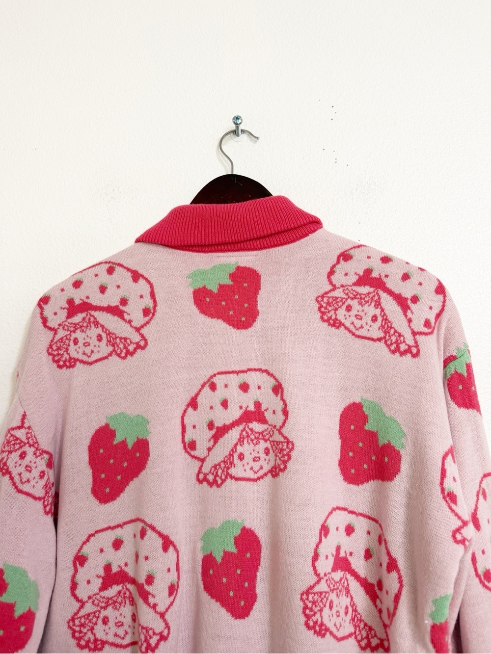 Hot Topic Strawberry Shortcake Bow Cardigan Pink Size M - Picture 7 of 12
